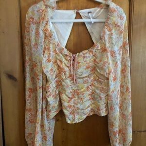 FreePeople NWOT Floral Blouse sz. M